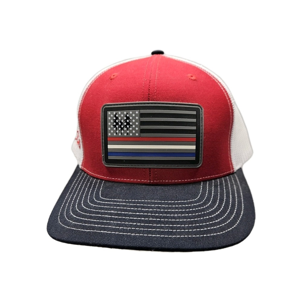 Richardson‎ Adjustable White Mesh Back Trucker Hat Cap Firefighter Ems Police